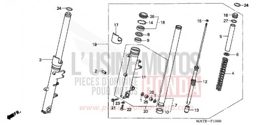 GABEL, VORNE CBR1100XX6 de 2006
